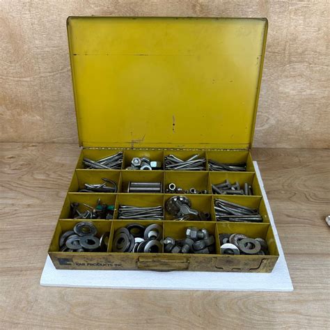 Vintage KAR Products Metal Parts Drawer Organizer Storage Bin 